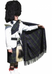 Piper Plaid fringe available tartan in Royal Stewart Tartan, Black Watch Tartan, Mackenzie Tartan, Black Stewart Tartan.