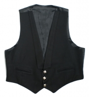 GPC-1056/c.           Prince Charlie's Vests, black wool, thistle buttons, GPC-1056C. Vest used under the Jacket.