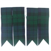 GPC-1070a. Kilt Flashes, Black Watch Tartan, per pair