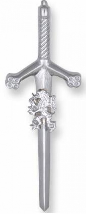 GPC-2021L. Lion Kilt Pin, chrome finish.