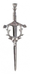 GPC-2021G. Kilt Pin, Stag head, chrome finish.