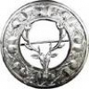 GPC-2082C. Thistle with Stag Head Made of metal alloy 3  1/8 inches in diameter