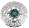 GPC-2083.  Plaid Brooches, Thistle with Any color of stone Made of metal alloy 3 1/8 inches in diameter