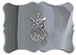 Plain chrome buckle with St. Andrew's emblem