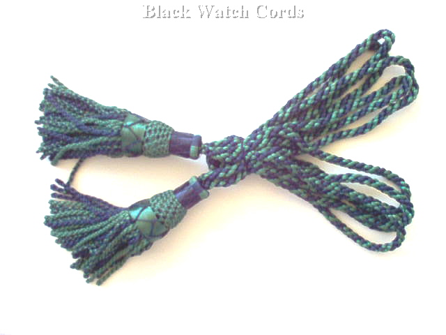 Silky Bagpipe Drone Cords, Black Watch Patterns