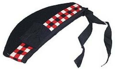 Highland Glengarry, Diced, black color, red, black & white dicing with red or black pom pom, any Size.